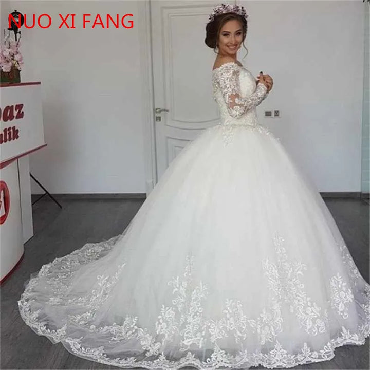 NUOXIFANG vestidos de novia Elegant Off the Shoulder Wedding Dresses