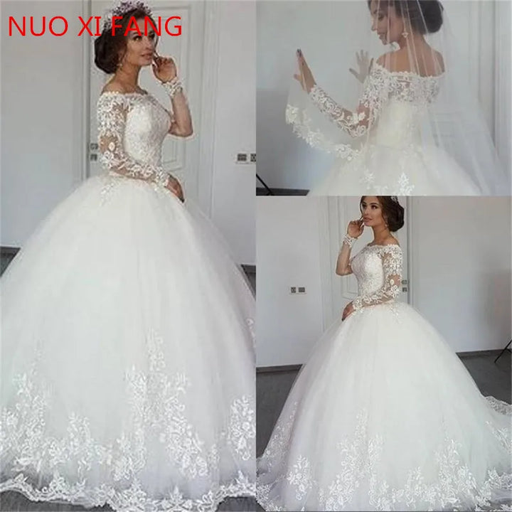 NUOXIFANG vestidos de novia Elegant Off the Shoulder Wedding Dresses