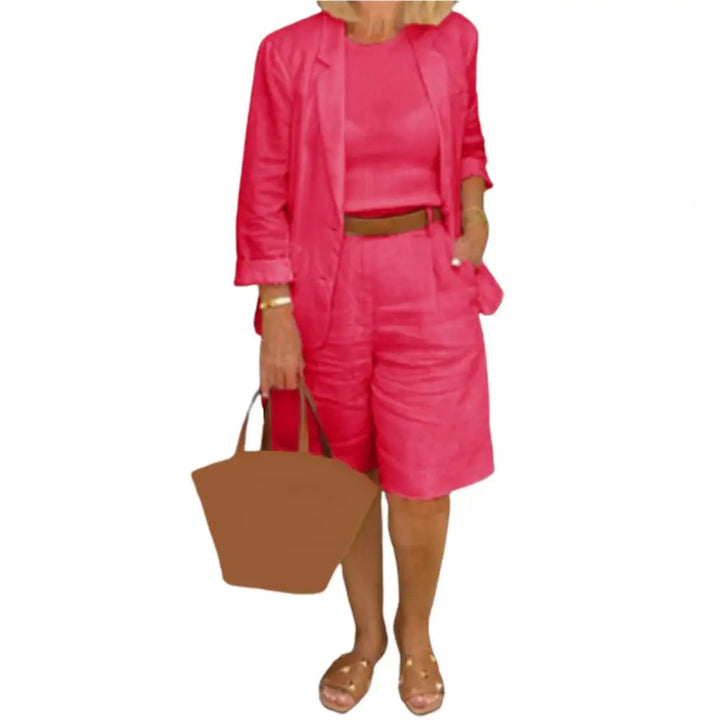 1 Set Suit Coat Shorts Two Piece Set