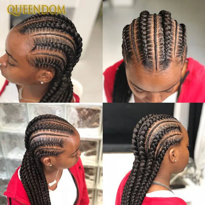 Full Lace Cornrow Box Braided Wig 36