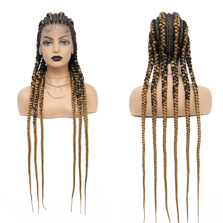 Full Lace Cornrow Box Braided Wig 36