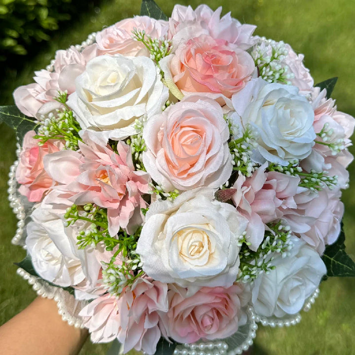 Wedding Bouquets for Bride Babysbreath Rose Bridesmaid