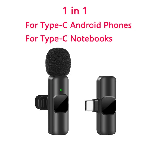 New Wireless Lavalier Microphone Portable Audio Video Recording Mic for iPhone