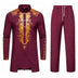 New Personality Men's Long Sleeve Shirt Sets for Dinner