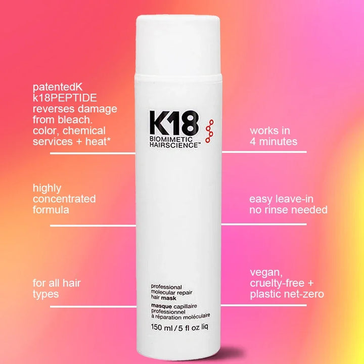 150ML K18 Leave-in  Hair Mask Active  Hair Care Dye Perm  Repair 4 minutes restore