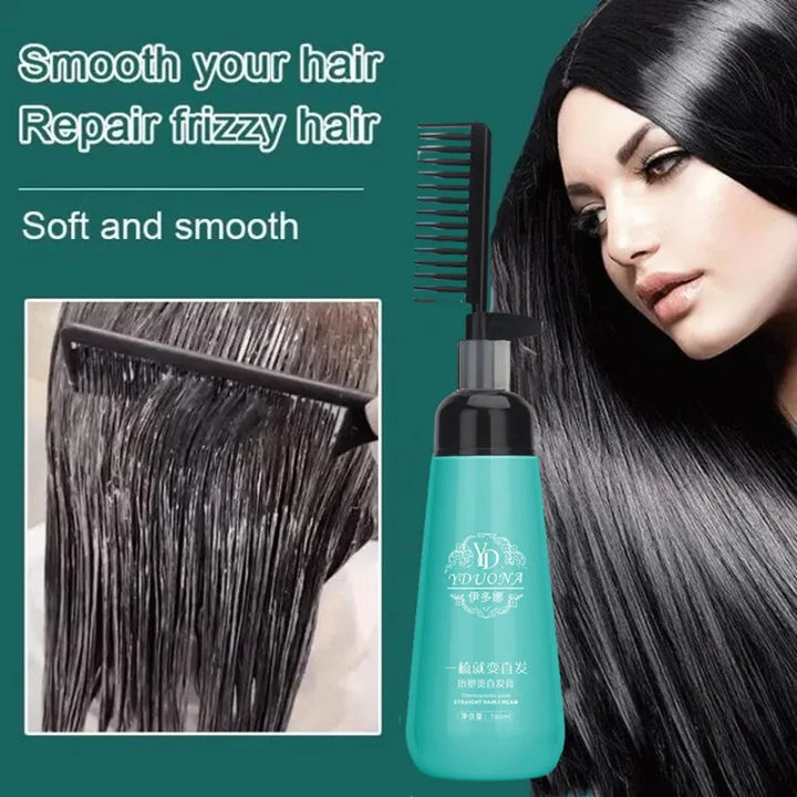 Hair Straightening Cream And Comb Set