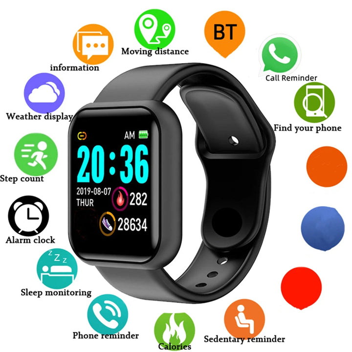 Smartwatch Men Women Wristwatches Message Fitness Monitor Bracelet