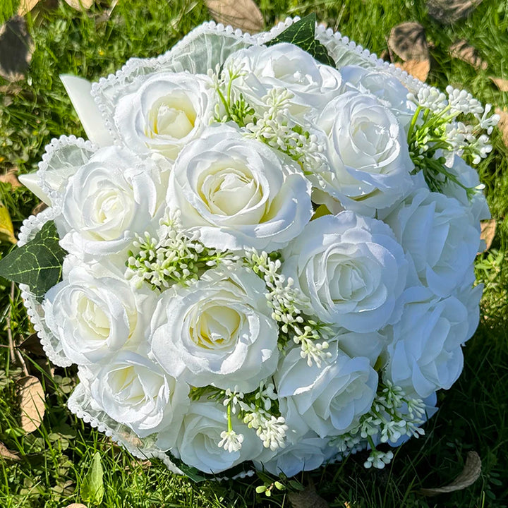 Wedding Bouquets for Bride Babysbreath Rose Bridesmaid