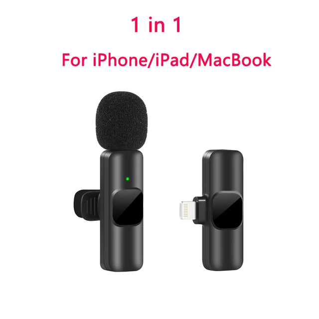 New Wireless Lavalier Microphone Portable Audio Video Recording Mic for iPhone