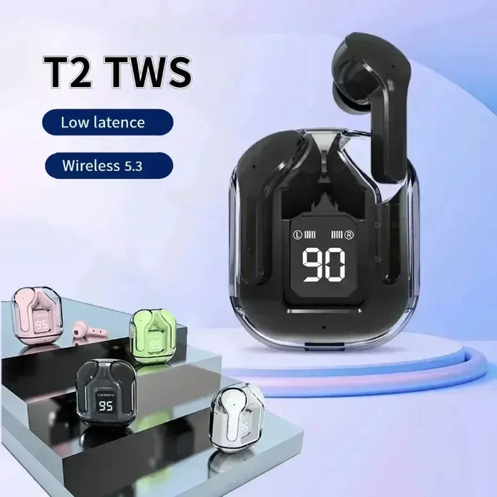 T2 Tws Wireless Bluetooth Headset Transparent Headphones