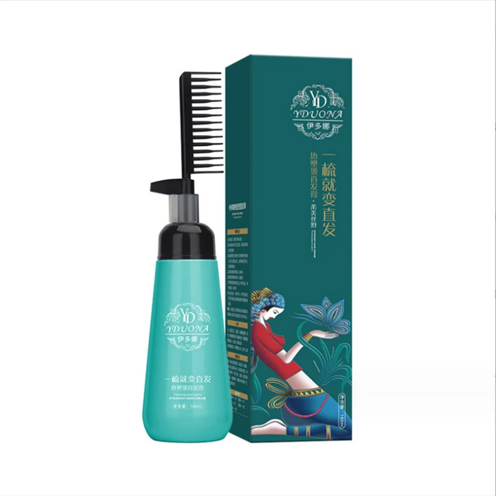 Hair Straightening Cream And Comb Set