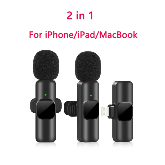 New Wireless Lavalier Microphone Portable Audio Video Recording Mic for iPhone