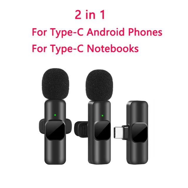 New Wireless Lavalier Microphone Portable Audio Video Recording Mic for iPhone