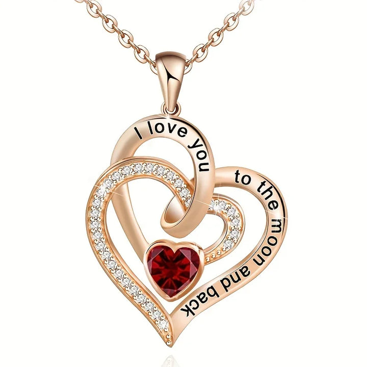 Luxury Love Heart Zircon Necklace for Women