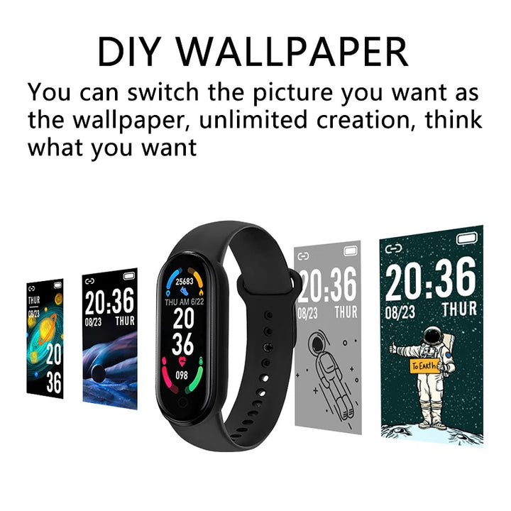 Waterproof Smart Watch Men Women Fitness Smart Bracelet B Pres Monitor