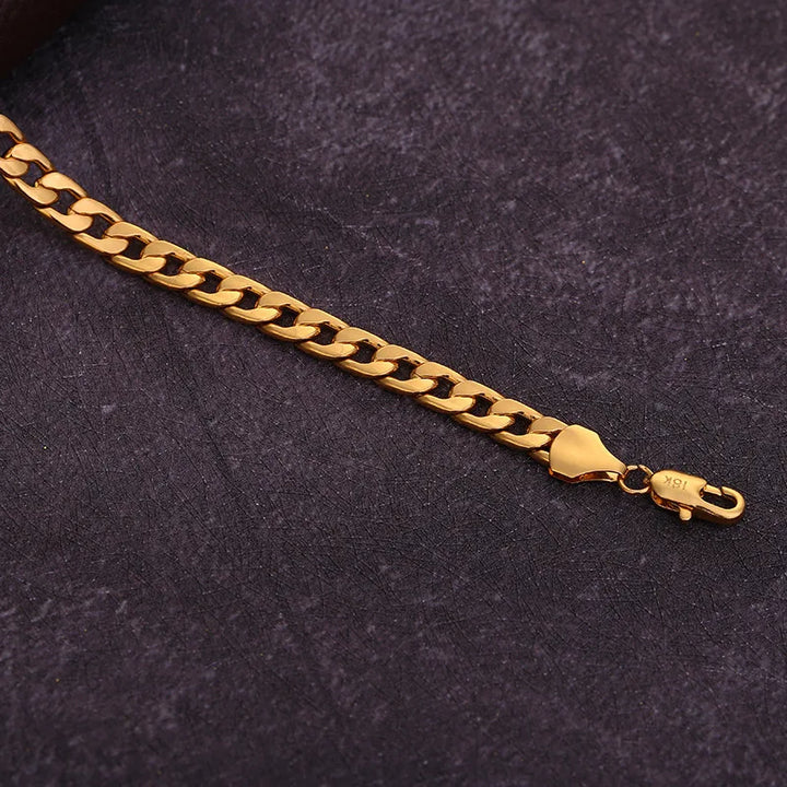 Fashion Smooth Cuban Chain Necklace For Women Men Gothic