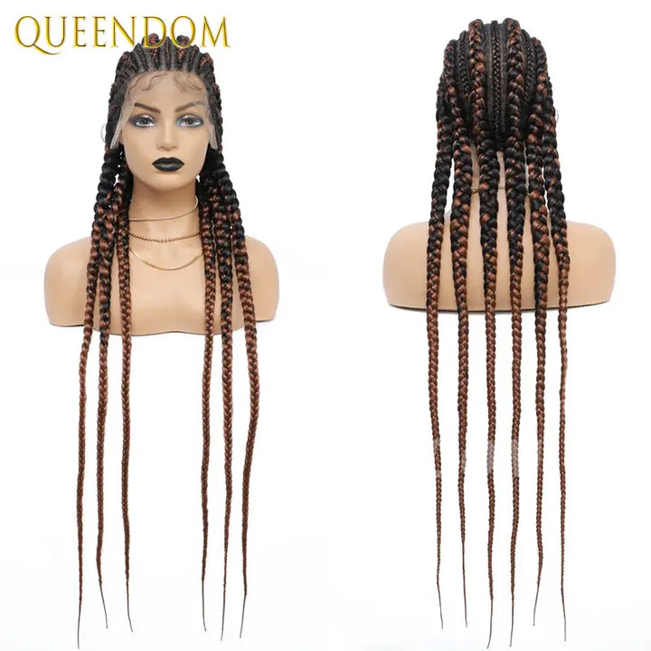 Full Lace Cornrow Box Braided Wig 36