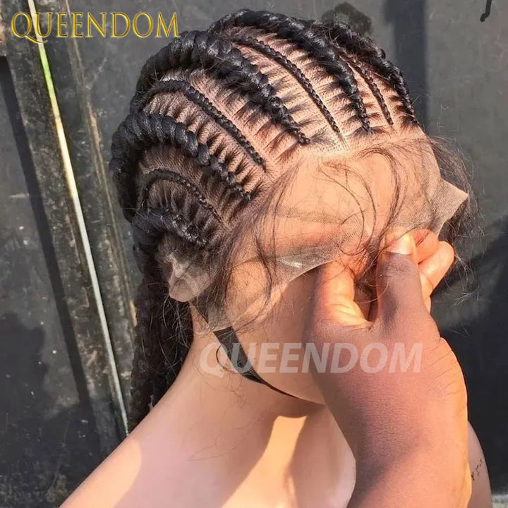 Full Lace Cornrow Box Braided Wig 36