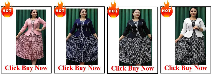 2 Piece Set African Dresses For Women Coat And Office Lady Dress 2024