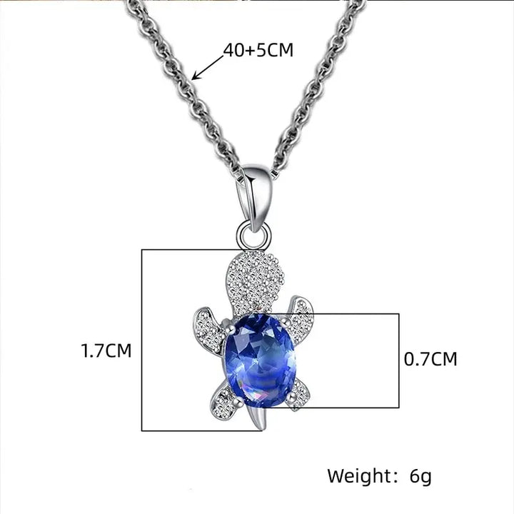 3pcs Silver-plated Necklace Earrings Set  With Multi Color Glass Diamond